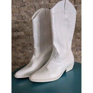 Madden Girl Women’s White Coastal Cowgirl Cowboy Western Country Boots Sz 9